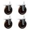 Service Caster 6 Inch High Temp Phenolic 58 Inch Stem Caster Set with Total Lock Brake SCC-TSTTL20S615-PHRHT-58212-4 - alternate 1